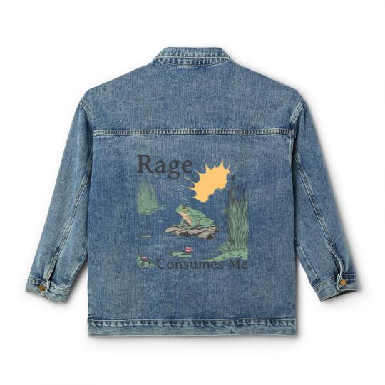 Discover Rage Consumes Me Classic Women's Denim Jackets, Frog Pond Classic Women's Denim Jackets, Meme Frog Classic Women's Denim Jackets, Vintage Style Unisex Classic Women's Denim Jackets