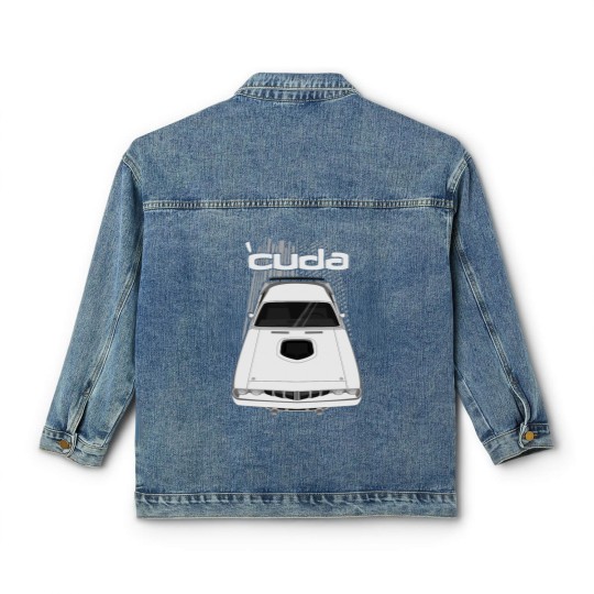 Discover Plymouth Barracuda 1971 - White Classic Women's Denim Jackets