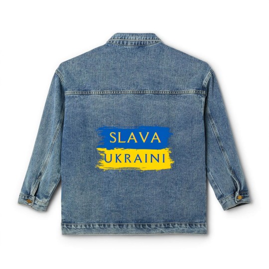 Discover Slava Ukraini Ukraine Flag Classic Women's Denim Jackets
