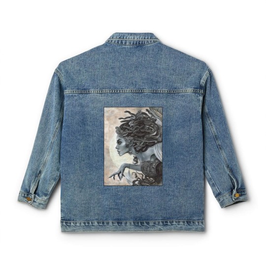 Discover Medusa Graphic Classic Women's Denim Jackets