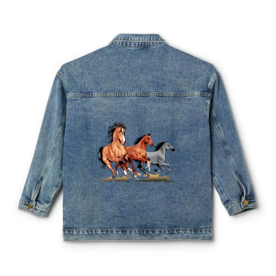 Discover Horses | Three Horses Classic Women's Denim Jackets