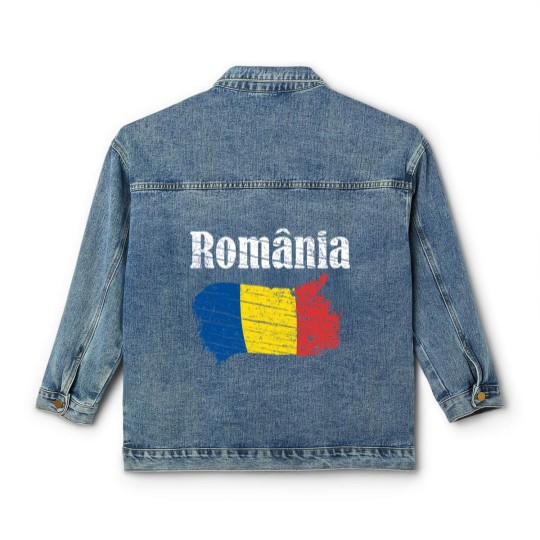 Discover Romania Romanian Flag Vintage Graphic Romania Love Classic Women's Denim Jackets