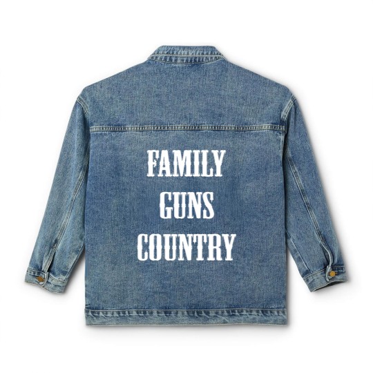 Discover Family, guns, country funny saying sarcast Classic Women's Denim Jackets