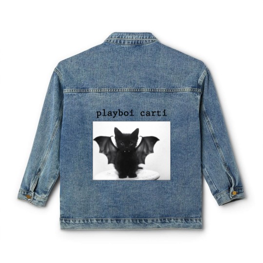 Discover Playboi Carti Cat Classic Women's Denim Jackets, Playboi Carti Meme Classic Women's Denim Jackets