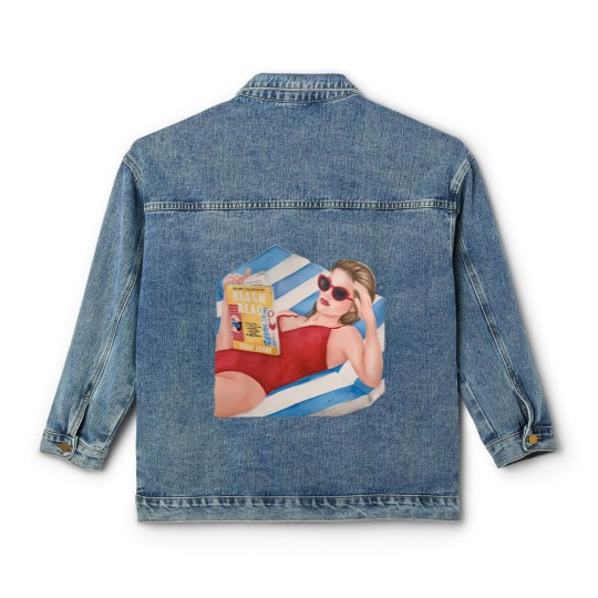 Discover Beach Read by Emily Henry book Classic Women's Denim Jackets | Super soft cotton bookish Classic Women's Denim Jackets