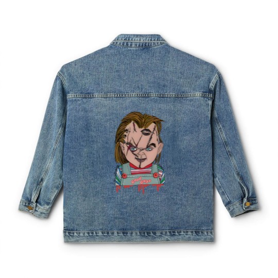 Discover Chucky Kids Classic Women's Denim Jackets - Child's play Classic Women's Denim Jackets