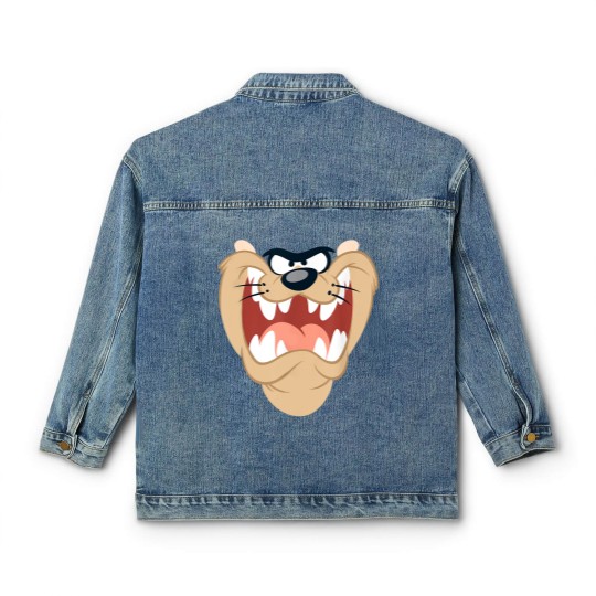 Discover Looney Tunes Taz Face Classic Women's Denim Jackets, Tasmanian Devil Face Classic Women's Denim Jackets