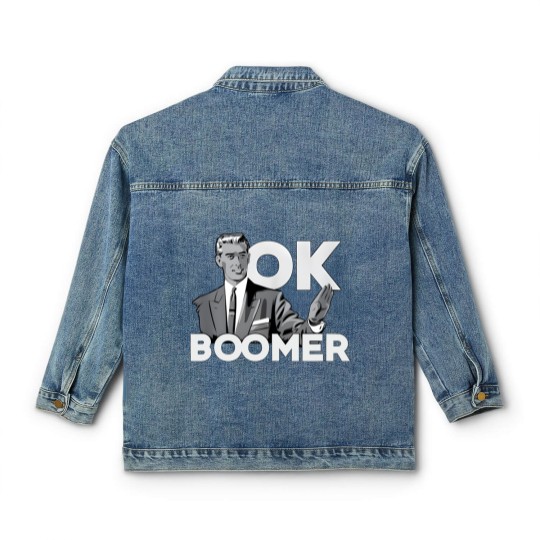 Discover Funny Millennial OK Boomer Humor  Saying Classic Women's Denim Jackets