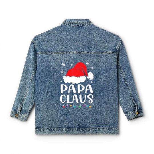 Discover Papa Claus Family Matching Papa Claus Pajama Classic Women's Denim Jackets