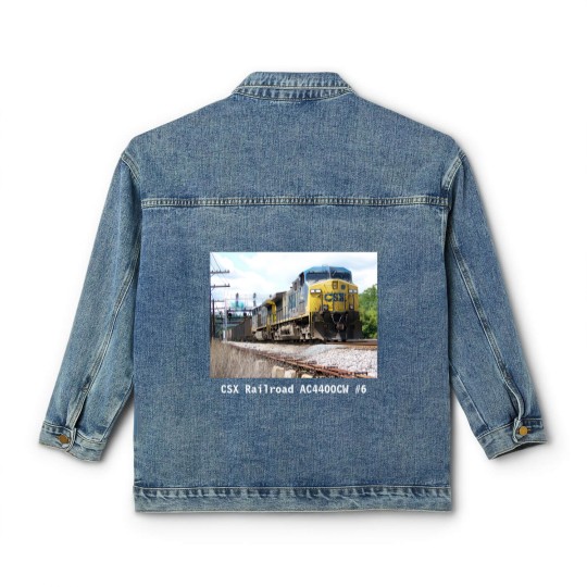 Discover CSX Railroad AC4400CW #6 With a Coal Train Black Classic Women's Denim Jackets
