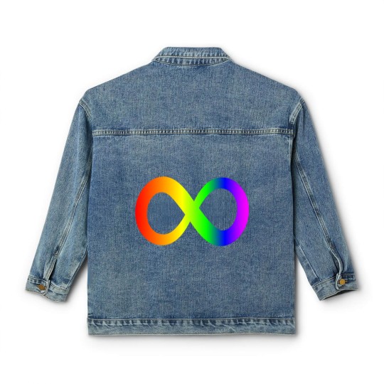 Discover autism infinity symbol// rainbow Classic Women's Denim Jackets