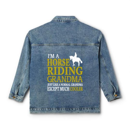 Discover I'm A Horse Riding Grandma Classic Women's Denim Jackets