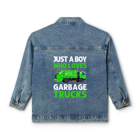 Discover Just A Boy Who Loves Garbage Trucks Classic Women's Denim Jackets