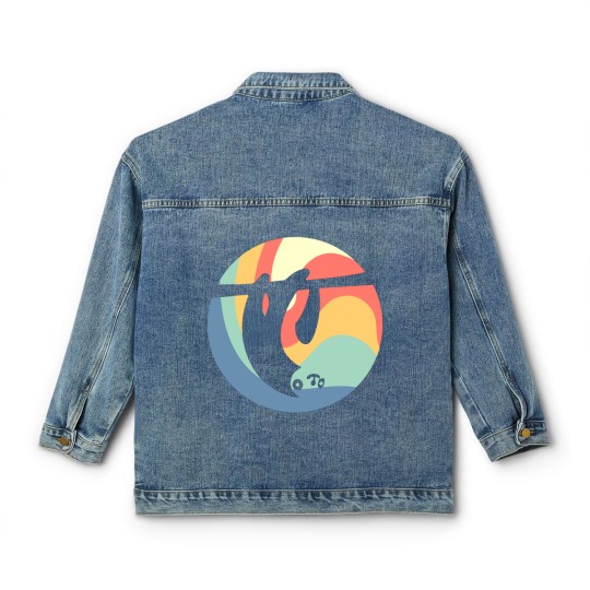 Discover Sloth Vintage Circle Classic Women's Denim Jackets