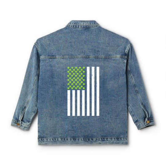 Discover Shamrock American Flag Classic Women's Denim Jackets