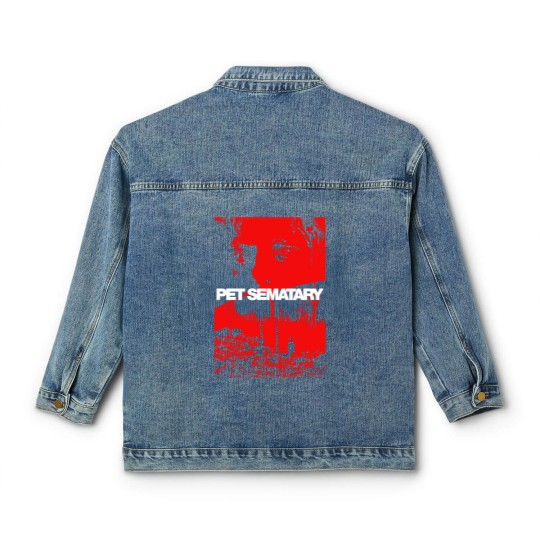 Discover Pet Sematary Poster Art Classic Women's Denim Jackets, Pet Sematary Decayed Cat Black Classic Women's Denim Jackets