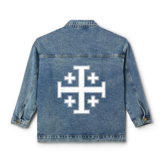 Discover jerusalem cross fivefold cross knight's templar Classic Women's Denim Jackets