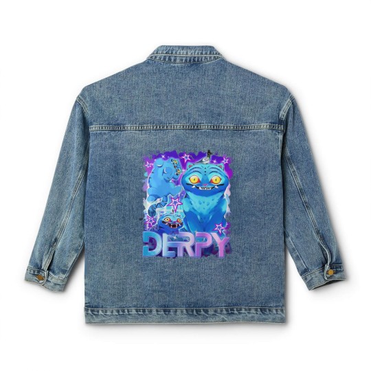 Discover Derpy Tiger Classic Women's Denim Jackets, Kpop Demon Hunters Classic Women's Denim Jackets, Kpop Huntrix Pin, Huntrix Classic Women's Denim Jackets