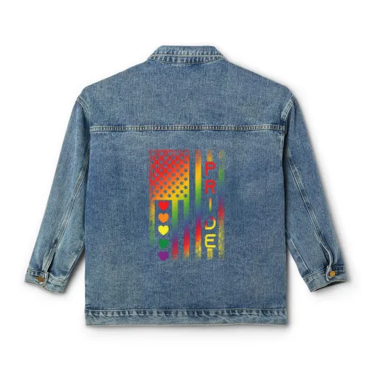 Discover Pride American Flag Classic Women's Denim Jackets