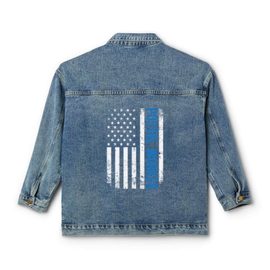 Discover American Postal Worker USA Flag 4th of July Classic Women's Denim Jackets