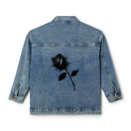 Discover Gothic Black Rose Classic Women's Denim Jackets