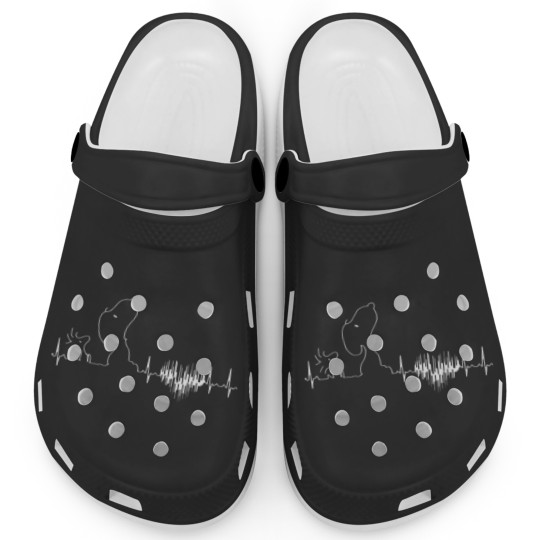 Discover Snoopy and Woodstock heartbeat heart beat Clogs