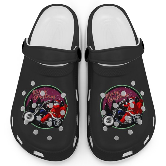 Discover Merry Christmas Santa Claus Racing Christmas Tree Clogs