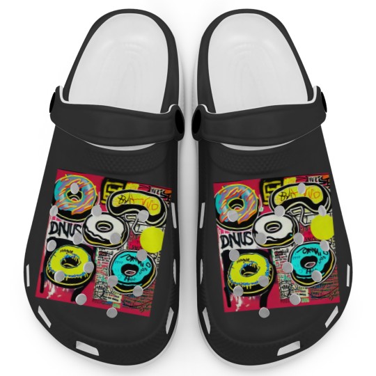 Discover donut grafi art pop design costume kids women men Clogs