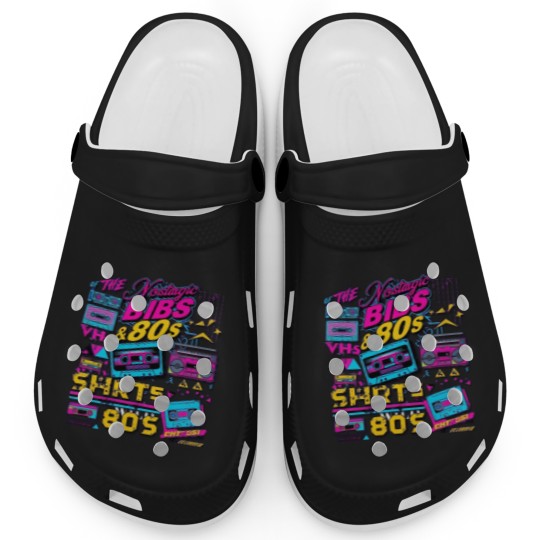 Discover Neon Vibes 80s Retro Revival Premium Clogs