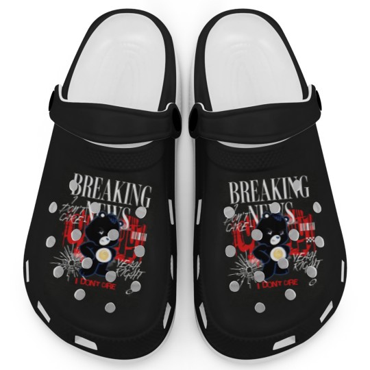 Discover I Dont Care Bear Triblend 1 Clogs