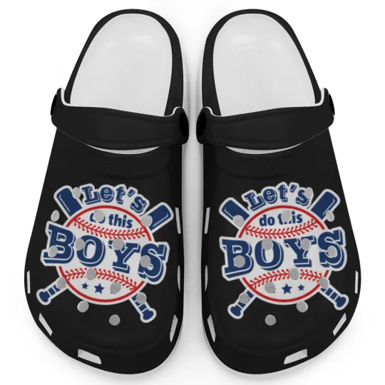 Discover Lets Do This Boys Baseball Clogs