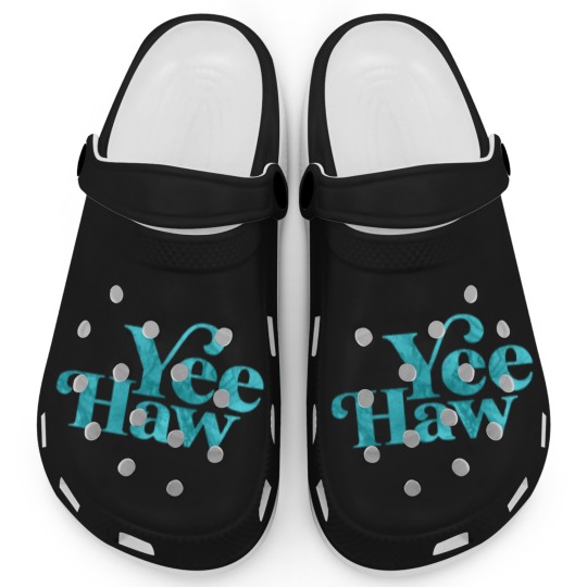Discover Teal Wood Grain Yeehaw Classic Clogs