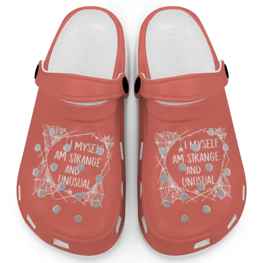Discover I Myself Am Strange And Unusual Beetlejuice Movie Quote Lydia Deetz Spider Web Clogs