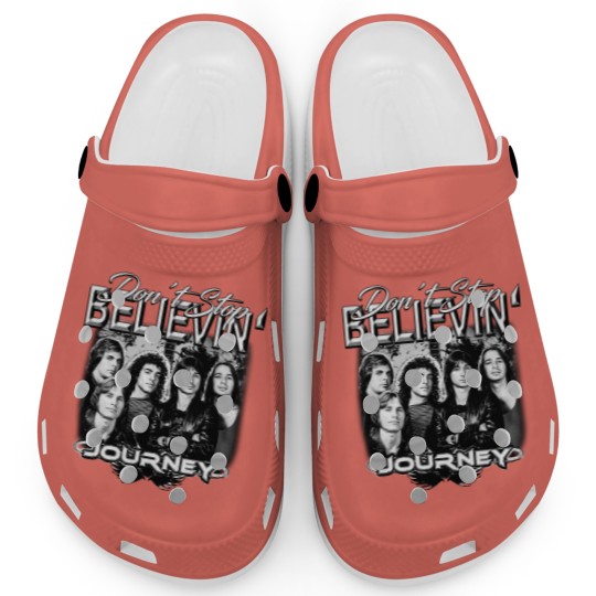 Discover Journey Rock Band 90s Clogs, Bootleg Music Don't Stop Believin' Vintage
