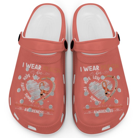 Discover I Wear Peach For Endometrial Cancer Awareness Gi Clogs