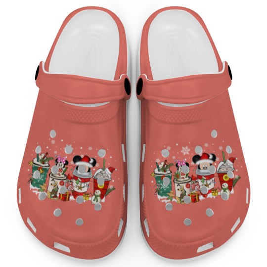 Discover Cute Animated Mouse Christmas Coffee Clogs, Mouse Christmas Clogs