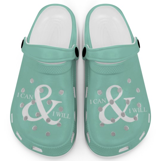 Discover I can and i will motivational white Clogs
