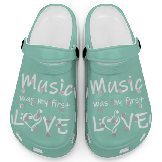 Discover Music was my first Love giftidea music star rock Clogs