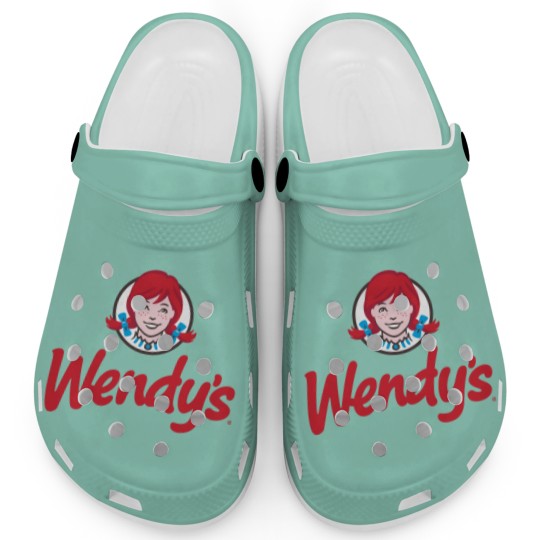 Discover Wendys Fast Food restaurant Logo Clogs