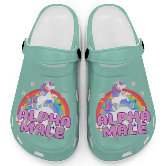 Discover alpha male unicorn Clogs
