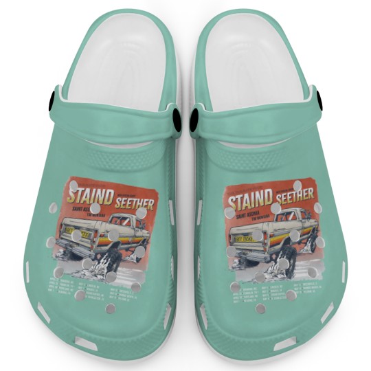 Discover Staind 2024 Tailgate Tour Clogs  Staind Band Fan Clogs  Tailgate 2024 Concert Sh