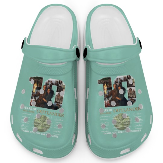 Discover Outlander Clogs, 10 Years Of Outlander 2014 2024 Signatures Clogs
