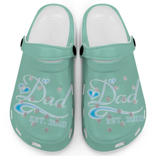 Discover Dad Established 2010 Happy Fathers Day Clogs
