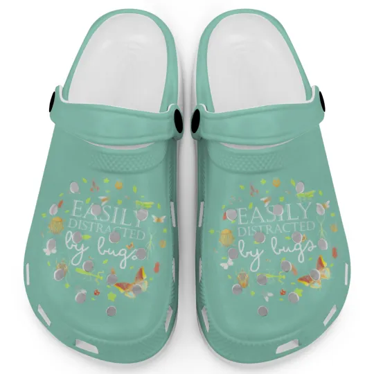 Discover Easily Distracted By Bugs Funny Bug Insects Clogs