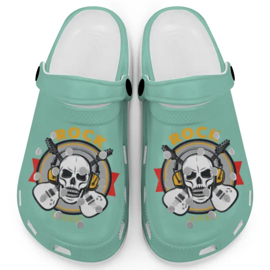Discover Rock Lover Headphone Skull Boyfriend Modern Specia Clogs