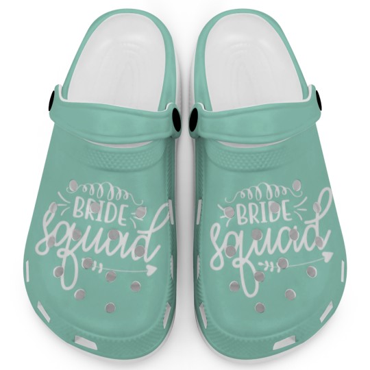 Discover Bride Squad Funny Wedding Party - For Bachelorette Clogs