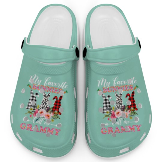 Discover My Favorite Bunnies Call Me Grammy Easter Leopard Clogs