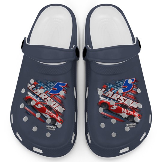 Discover kyle larson 5 valvoline patriotic Clogs