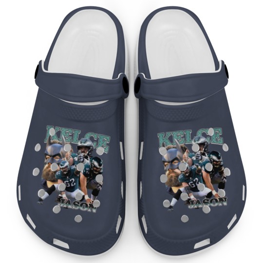 Discover Vintage 90s Graphic Style Jason Kelce Clogs, Jason Kelce Clogs