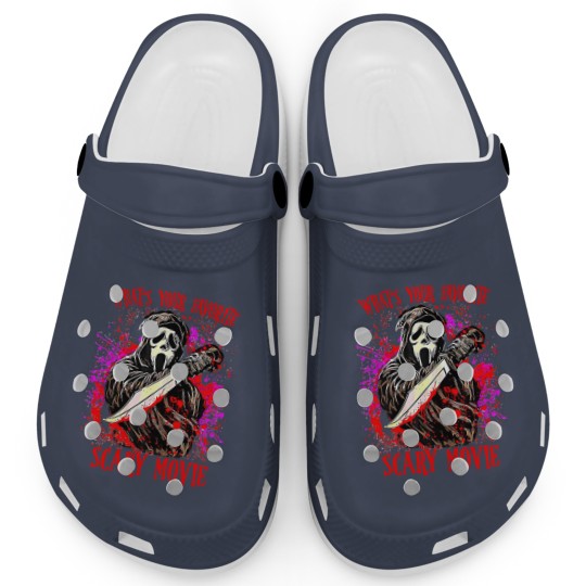 Discover Scream Ghostface What's Your Favorite Scary Movie Clogs, Scream Ghost Face Clogs